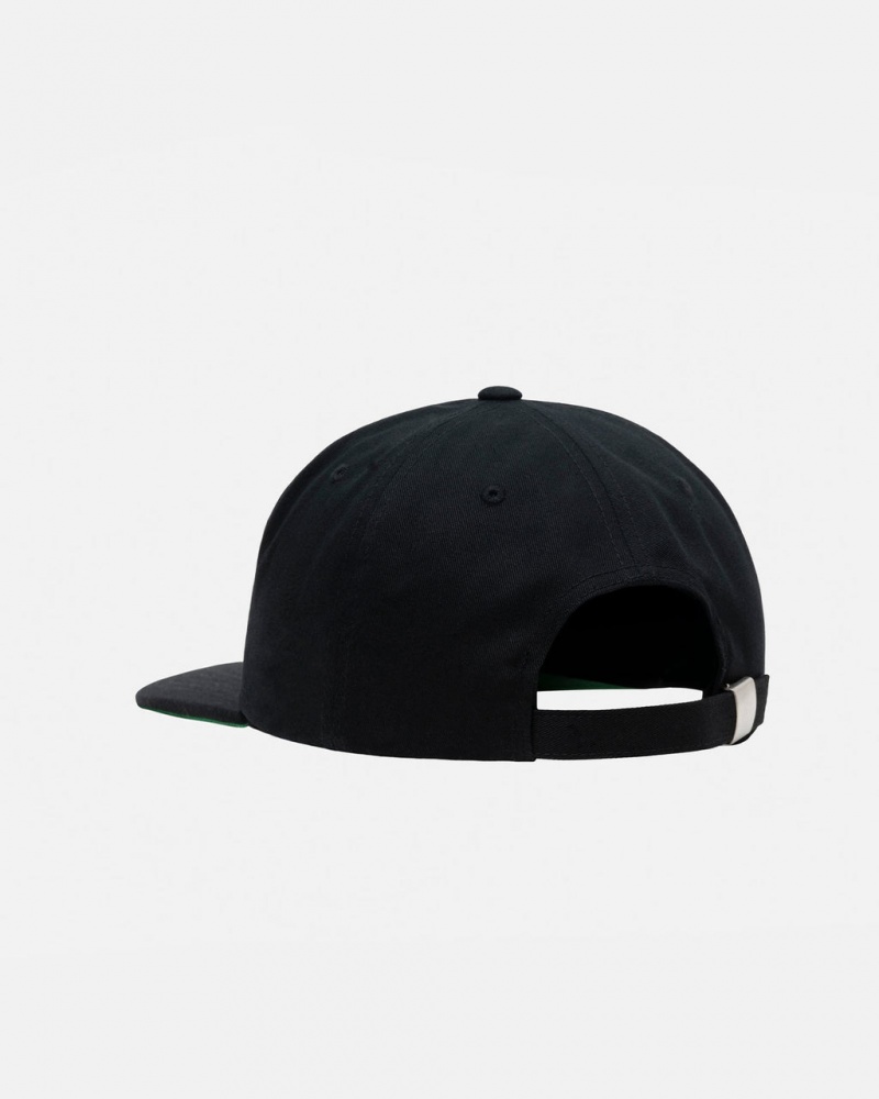 Stussy Mid-Depth Basic Star Strapback - Unisex Zwart | NLZPD95126