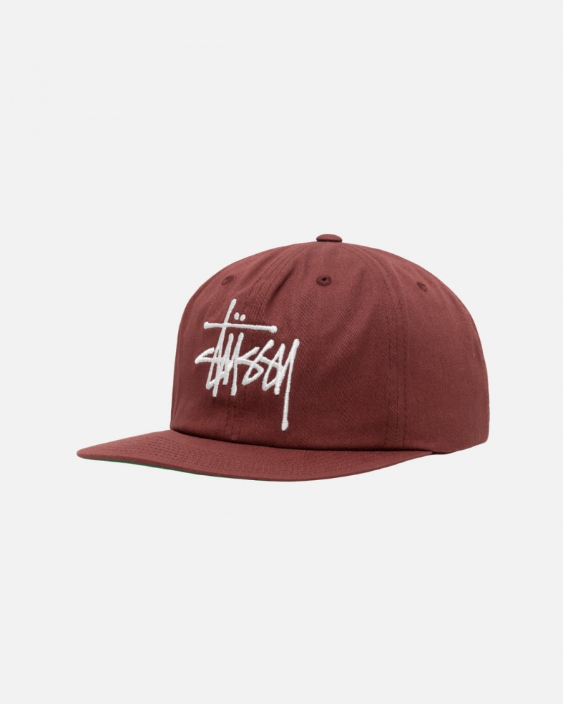 Stussy Mid-Depth Basic Strapback - Unisex Rood Bruin | LNLSX91315