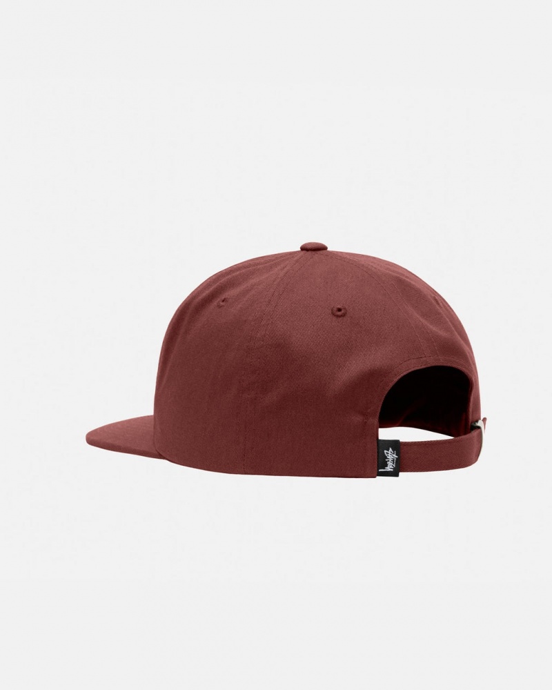 Stussy Mid-Depth Basic Strapback - Unisex Rood Bruin | LNLSX91315