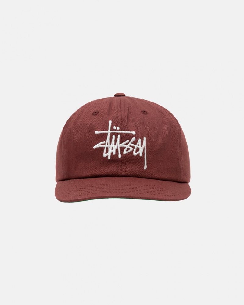 Stussy Mid-Depth Basic Strapback - Unisex Rood Bruin | LNLSX91315