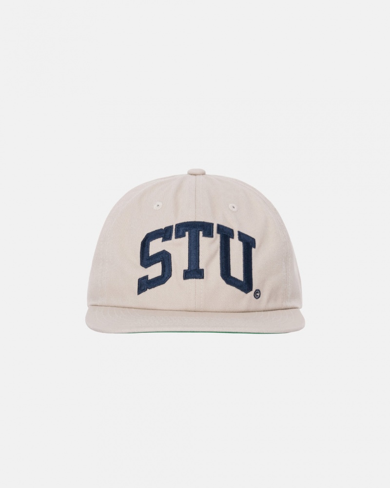 Stussy Mid-Depth Stu Arch Strapback - Unisex Khaki | UNLTG47840