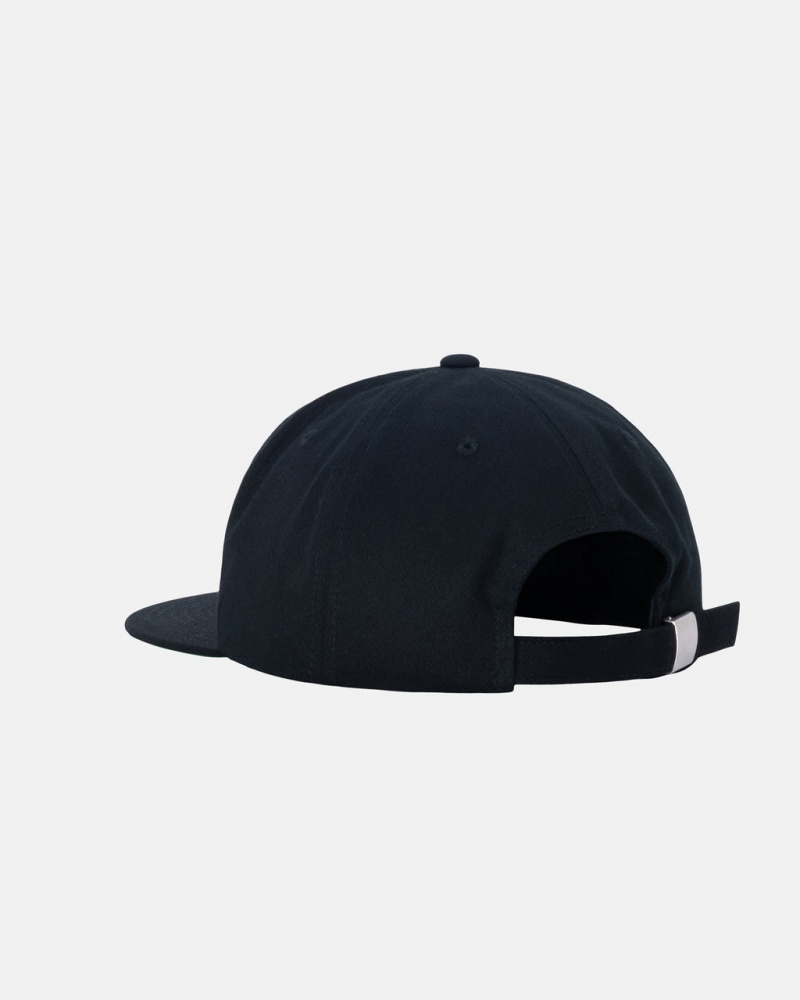 Stussy Mid-Depth Stu Arch Strapback - Unisex Zwart | GNLUC35783