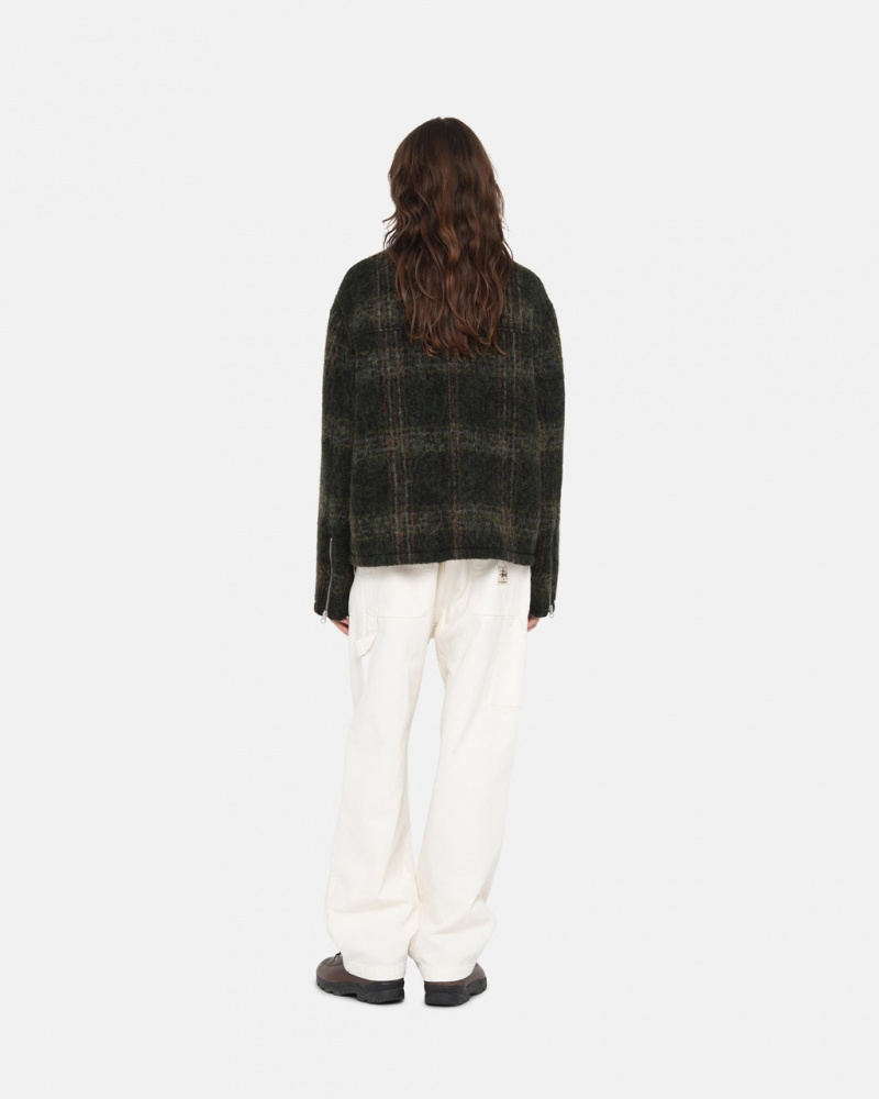 Stussy Mohair Club Jacket - Unisex Jackets Olijfgroen | ZNLNQ98561