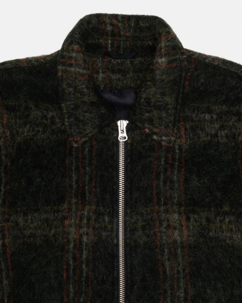 Stussy Mohair Club Jacket - Unisex Jackets Olijfgroen | ZNLNQ98561