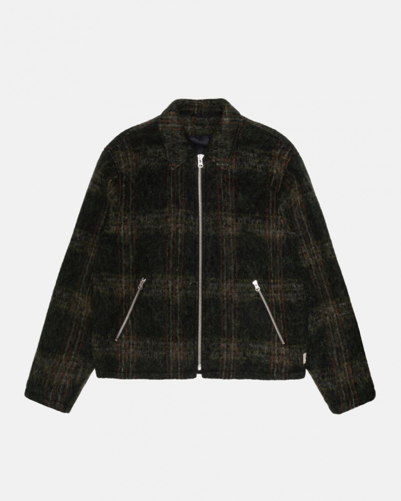 Stussy Mohair Club Jacket - Unisex Jackets Olijfgroen | ZNLNQ98561