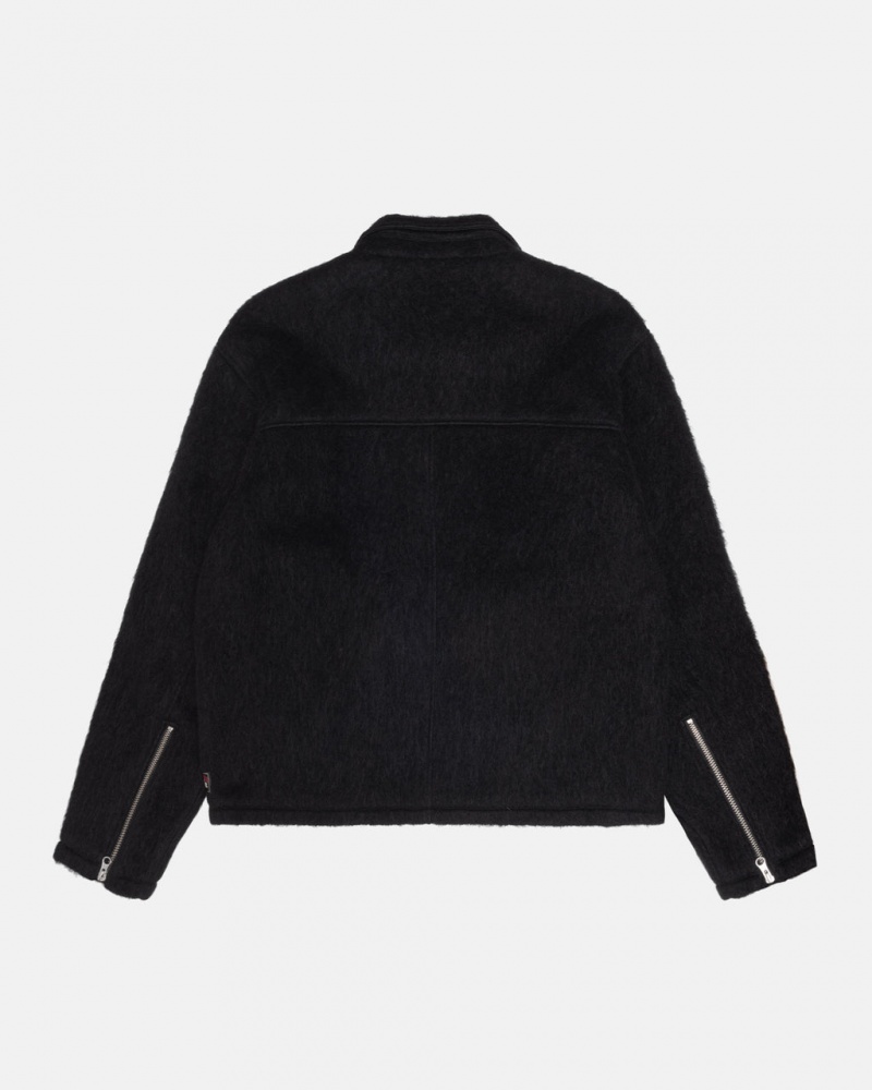 Stussy Mohair Club Jacket - Unisex Jackets Zwart | PNLER25137