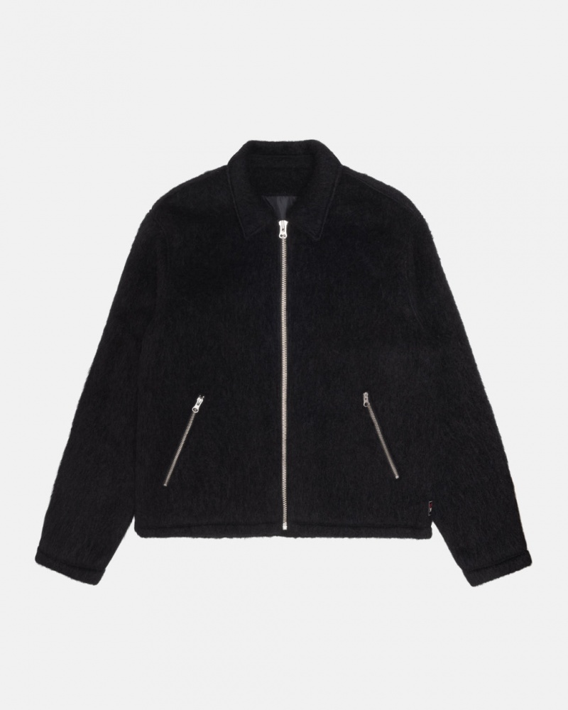 Stussy Mohair Club Jacket - Unisex Jackets Zwart | PNLER25137