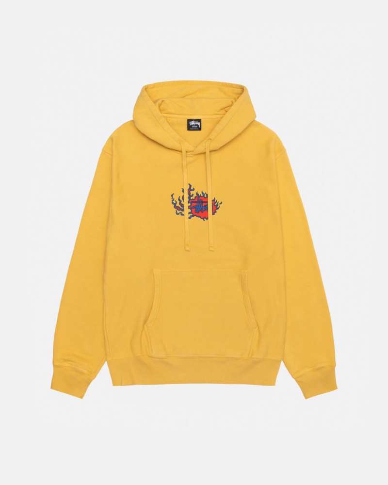 Stussy Mosaic Dragon Hoodie Pigment Dyed - Unisex Hoodies Oranje | NLIIZ70478