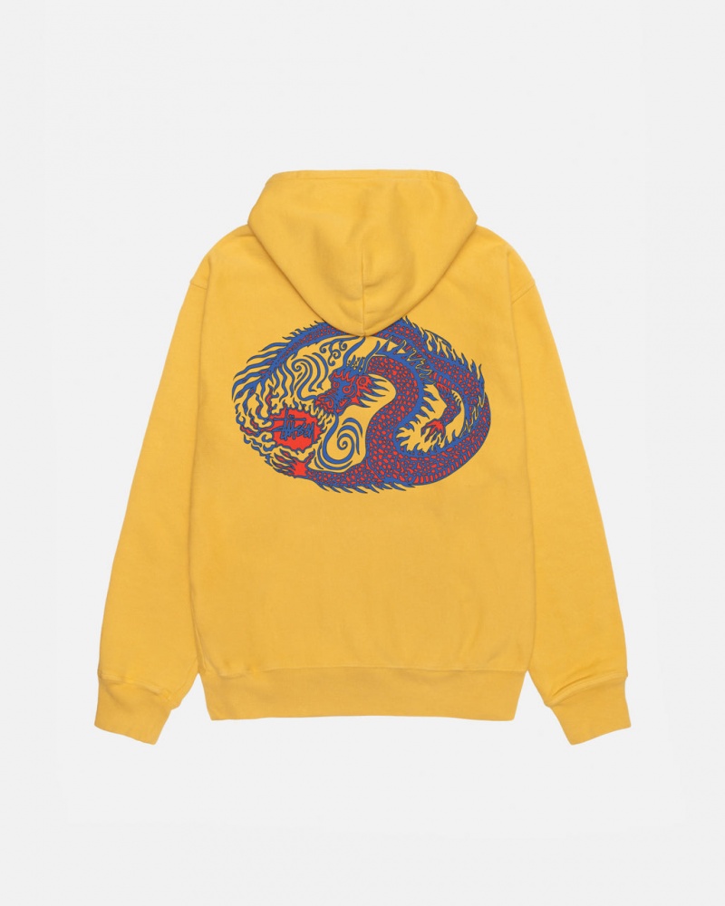 Stussy Mosaic Dragon Hoodie Pigment Dyed - Unisex Hoodies Oranje | NLIIZ70478