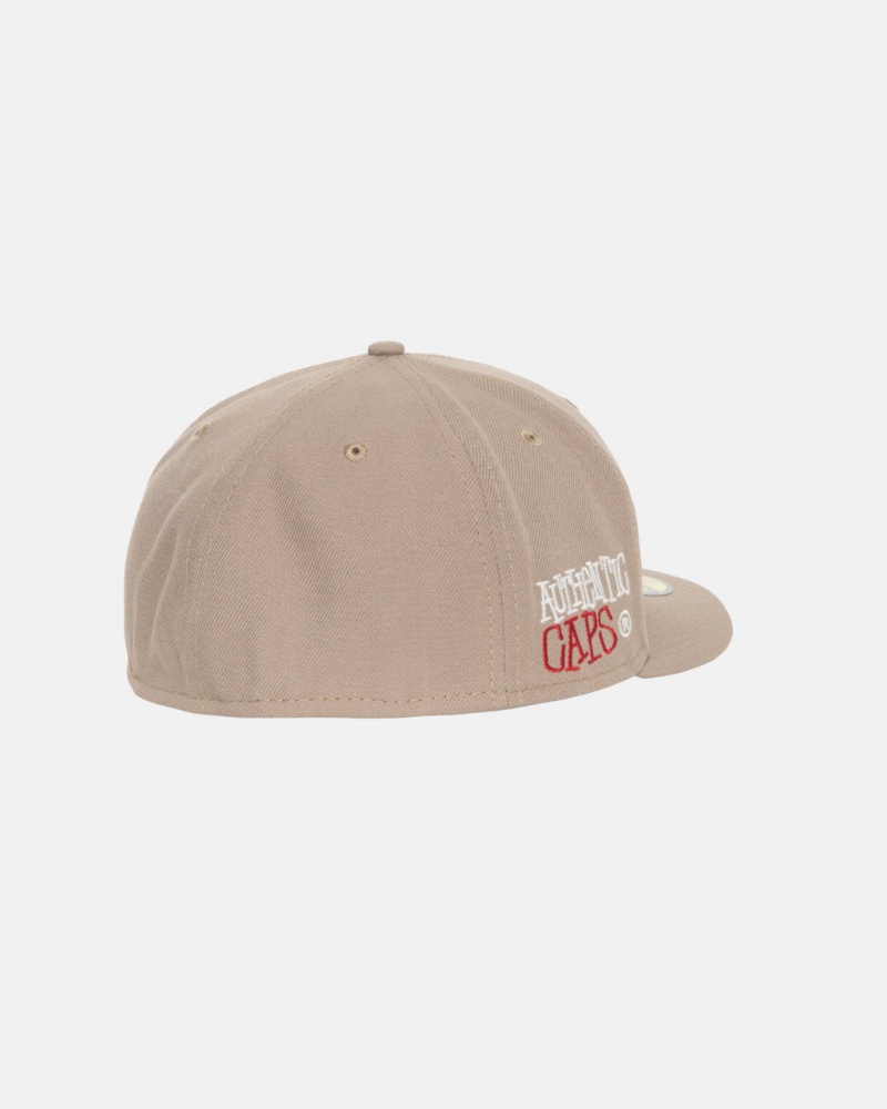 Stussy New Era 59Fifty Authentic - Unisex Khaki | NLXBR91210