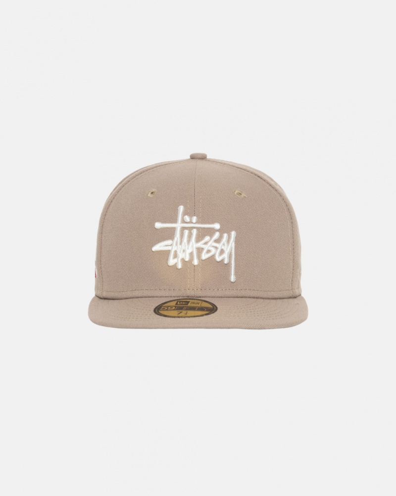 Stussy New Era 59Fifty Authentic - Unisex Khaki | NLXBR91210