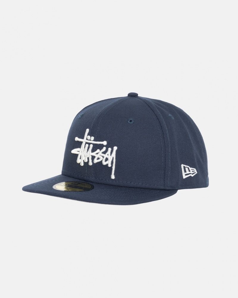 Stussy New Era 59Fifty Authentic - Unisex Donkerblauw | ENLVG43375