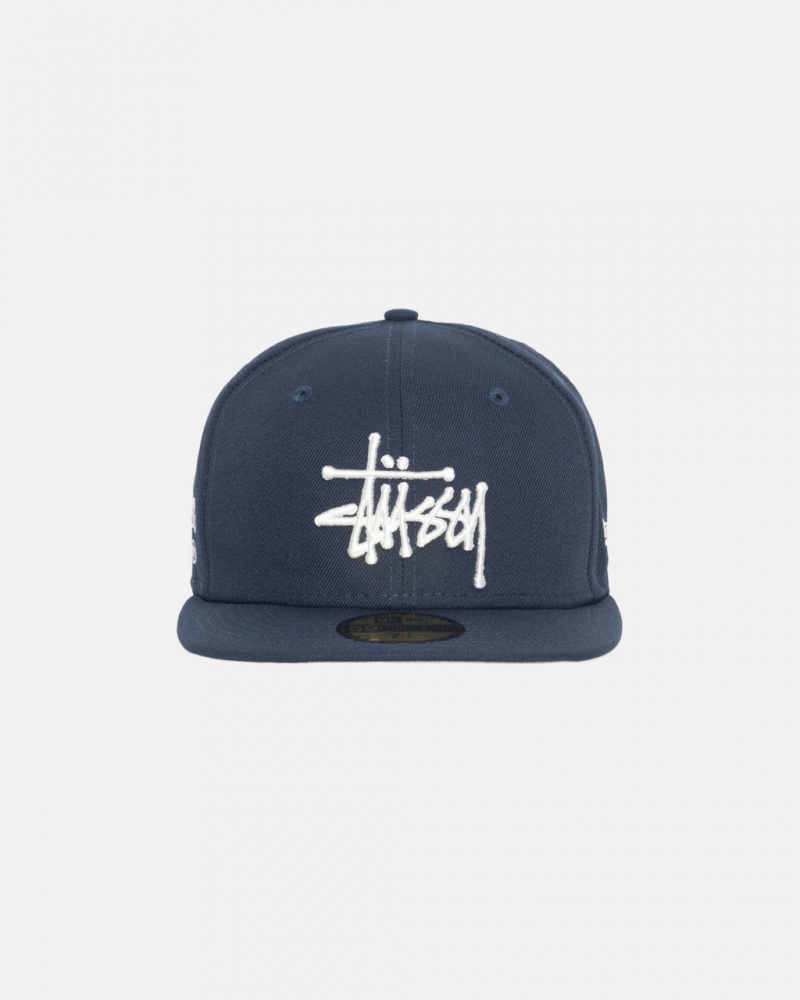 Stussy New Era 59Fifty Authentic - Unisex Donkerblauw | ENLVG43375