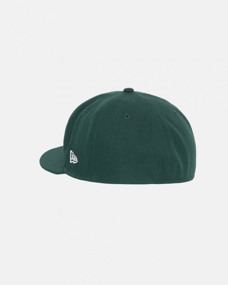 Stussy New Era 59Fifty Curly S - Unisex Groen | ZNLMJ60597