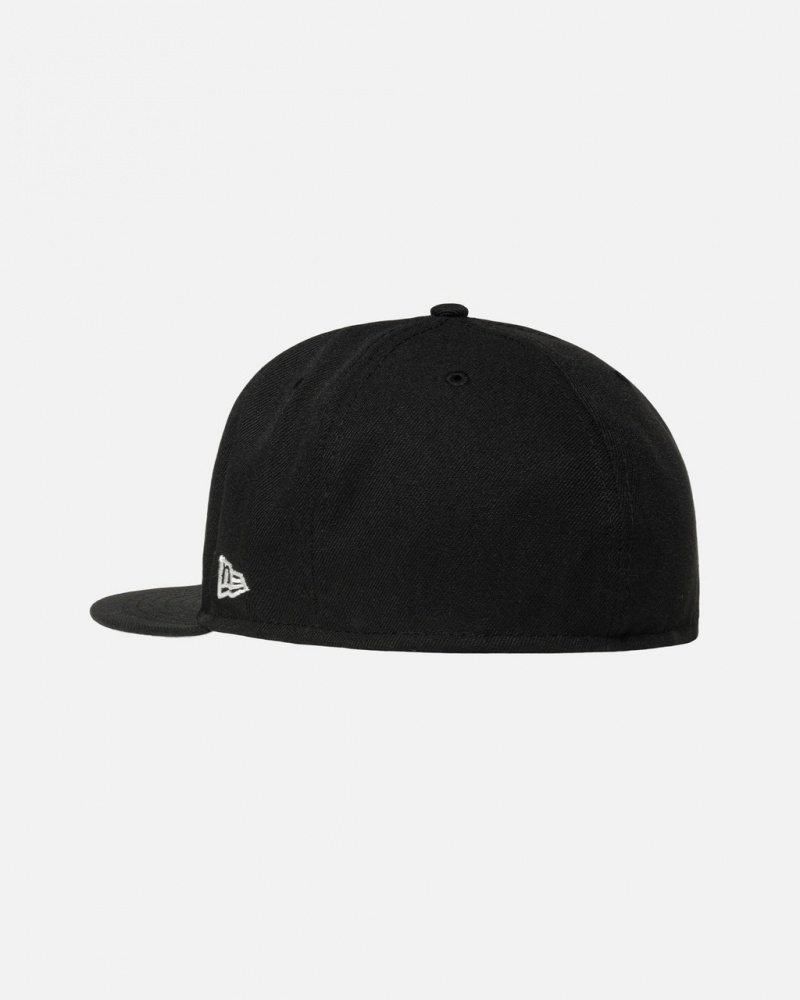 Stussy New Era 59Fifty Curly S - Unisex Zwart | LNLSX96738