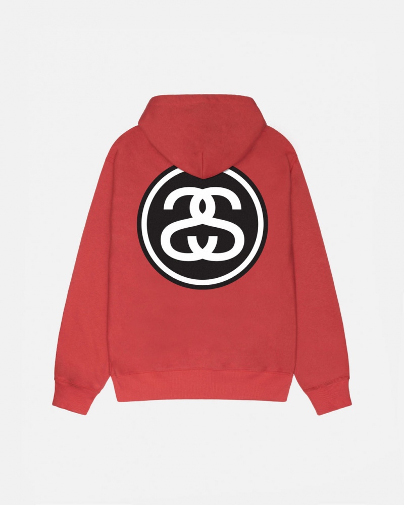 Stussy SS-Link Zip Hoodie - Unisex Hoodies Rood | YNLVQ81087