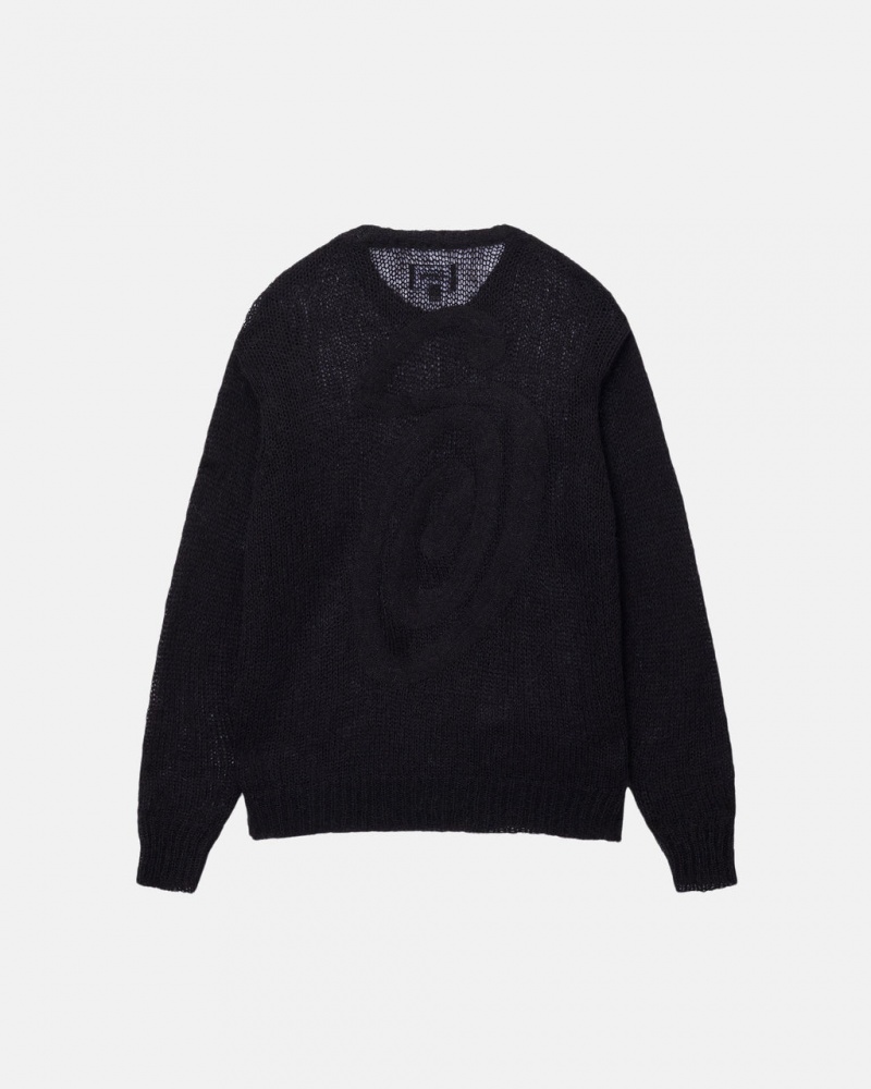 Stussy S Loose Knit Trui - Unisex Sweaters Zwart | LNLTR95758