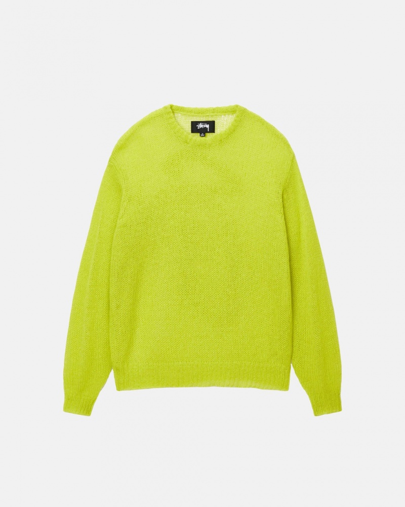 Stussy S Loose Knit Trui - Unisex Sweaters Lichtgroen | QNLUV28077