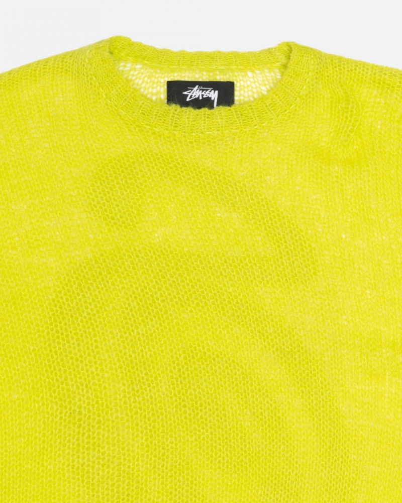 Stussy S Loose Knit Trui - Unisex Sweaters Lichtgroen | QNLUV28077