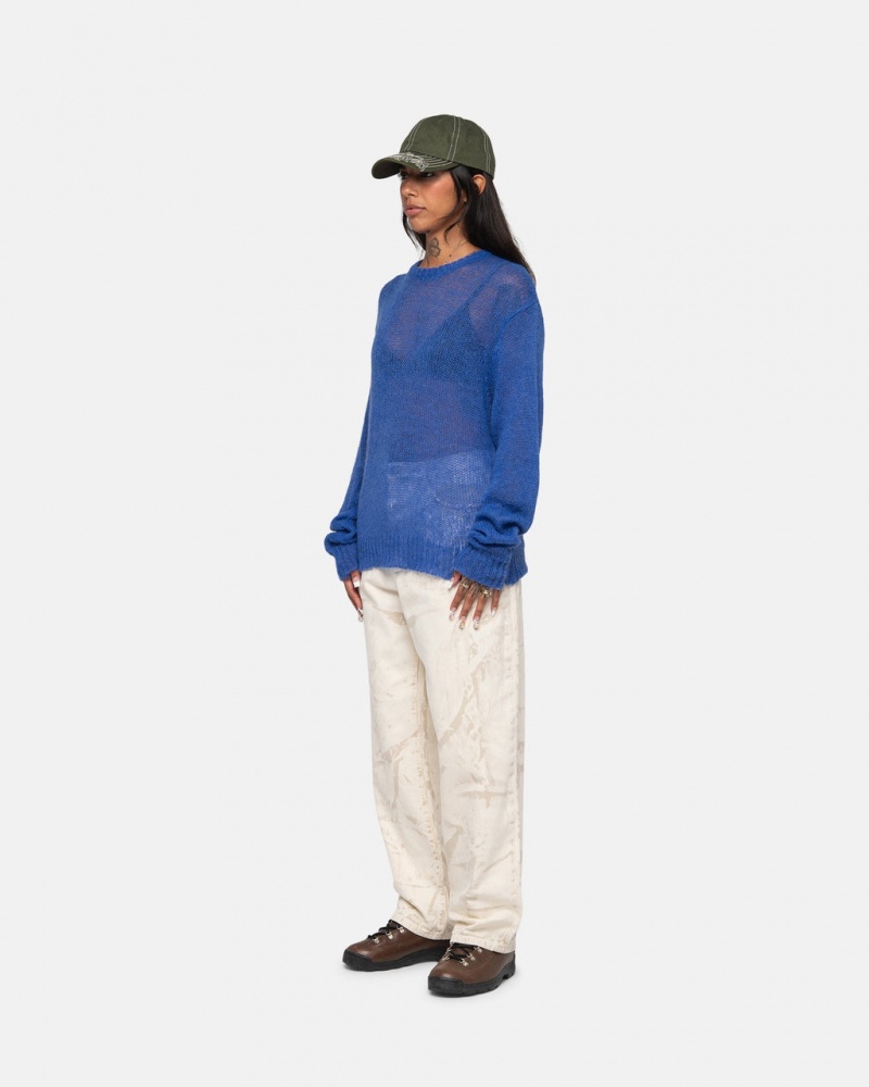 Stussy S Loose Knit Trui - Unisex Sweaters Blauw | NLNEJ58477