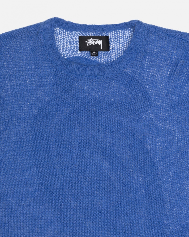 Stussy S Loose Knit Trui - Unisex Sweaters Blauw | NLNEJ58477