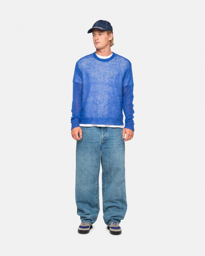 Stussy S Loose Knit Trui - Unisex Sweaters Blauw | NLNEJ58477