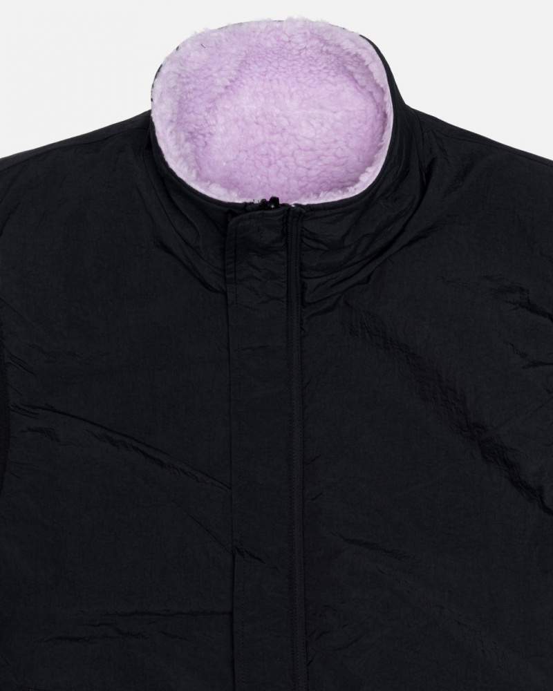 Stussy Sherpa Reversible Vest - Unisex Jackets Lavendel | QNLUV24904