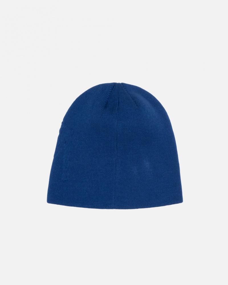 Stussy Skullcap Embossed Smooth Stock - Unisex Koningsblauw | BNLSD51045