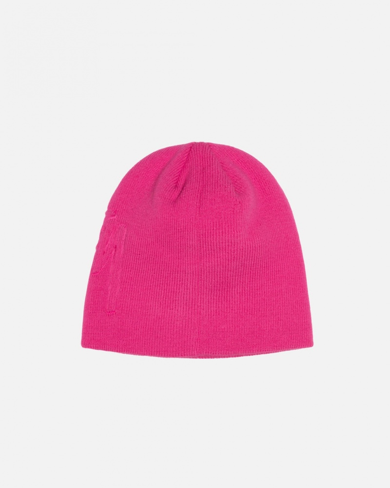 Stussy Skullcap Embossed Smooth Stock - Unisex Roze | NLXMI89254