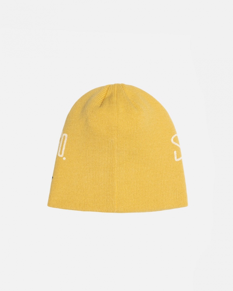 Stussy Skullcap Workgear Print - Unisex Mosterdgeel | TNLPQ85913