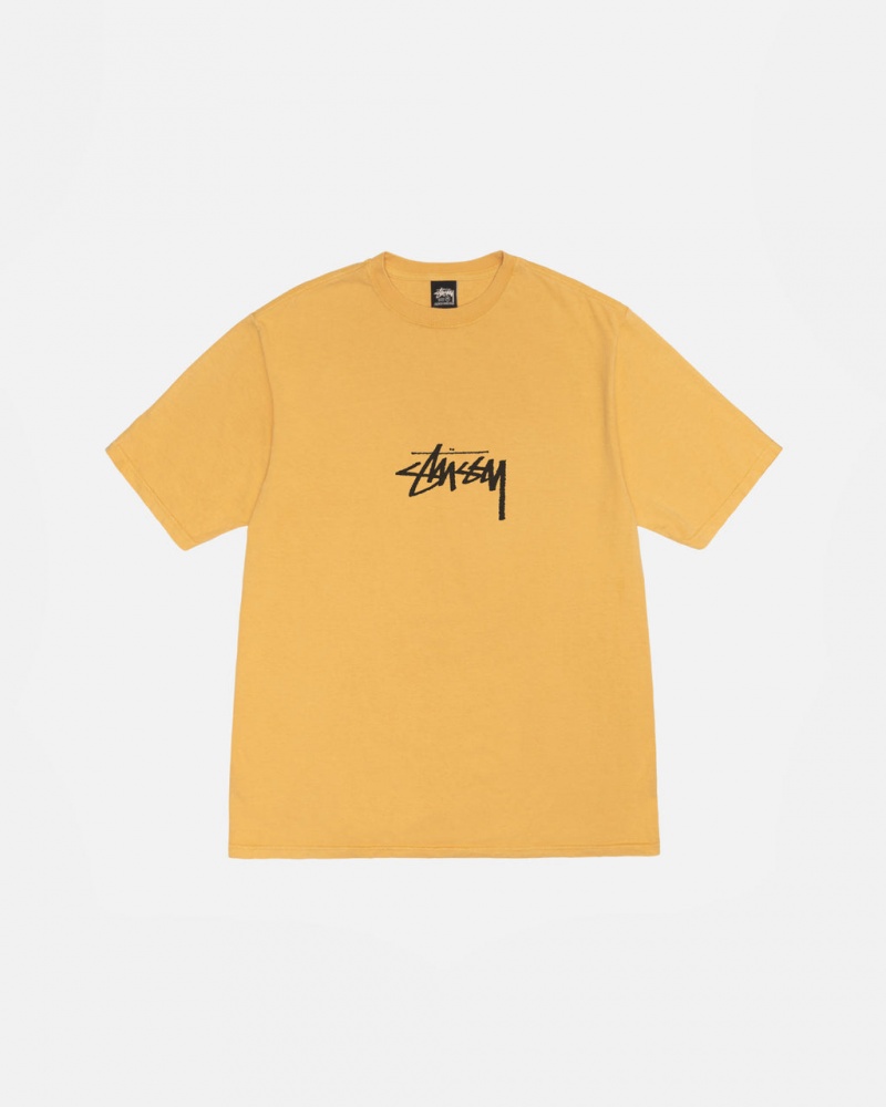 Stussy Small Stock Tee Pigment Dyed - Unisex Shortsleeve Oranje | ZNLNQ93916