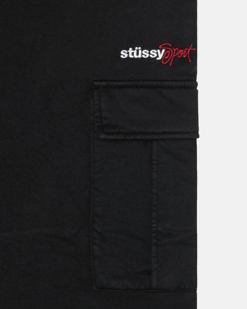 Stussy Sport Cargo Fleece Pant - Men&s Pants Zwart | GNLUC23918