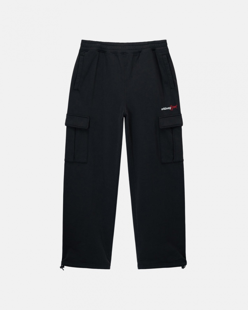 Stussy Sport Cargo Fleece Pant - Men&s Pants Zwart | GNLUC23918