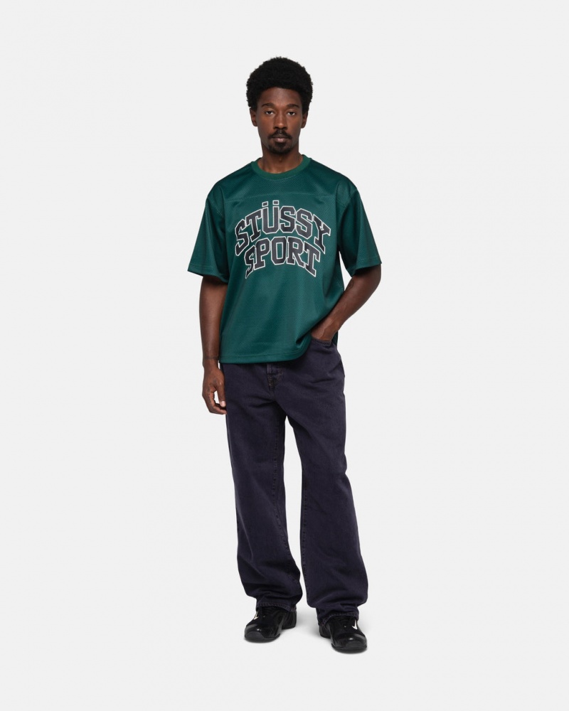 Stussy Sport Mesh Football Jersey - Unisex Sweaters Knits Groen | GNLEC79398