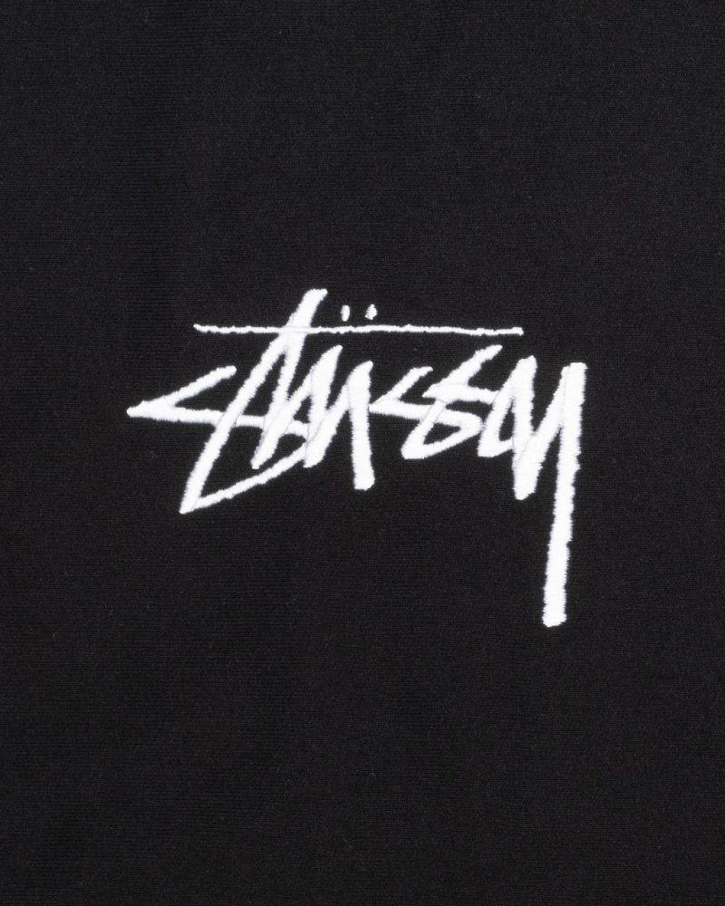 Stussy Stock Logo Applique Hoodie - Unisex Hoodies Zwart | LNLSX19133