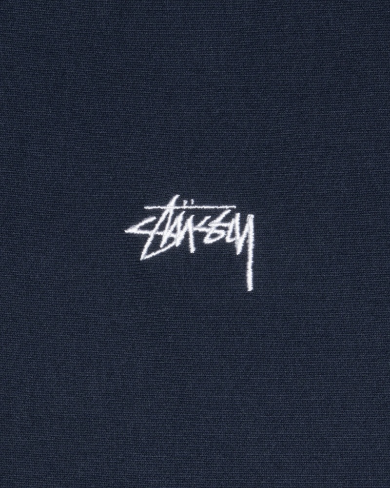 Stussy Stock Logo Crew - Unisex Hoodies Donkerblauw | TNLWZ72012