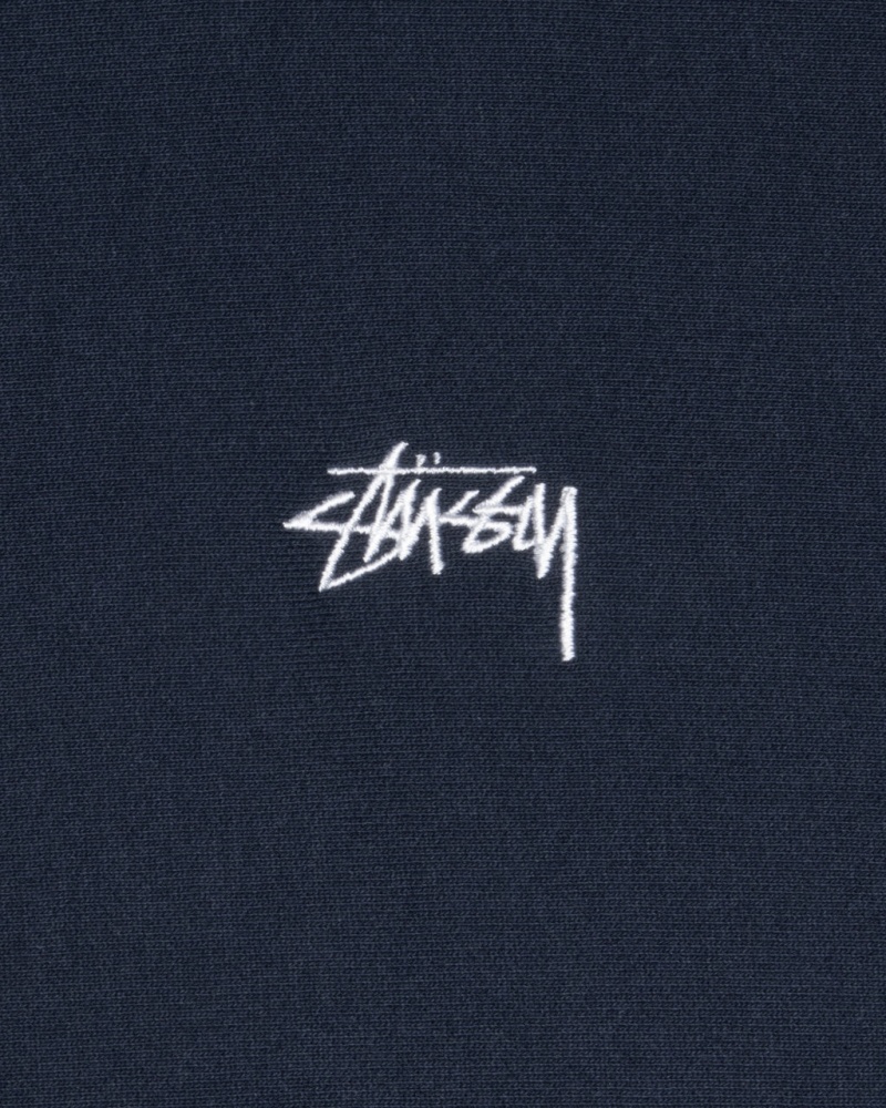 Stussy Stock Logo Hoodie - Unisex Hoodies Donkerblauw | UNLND58879