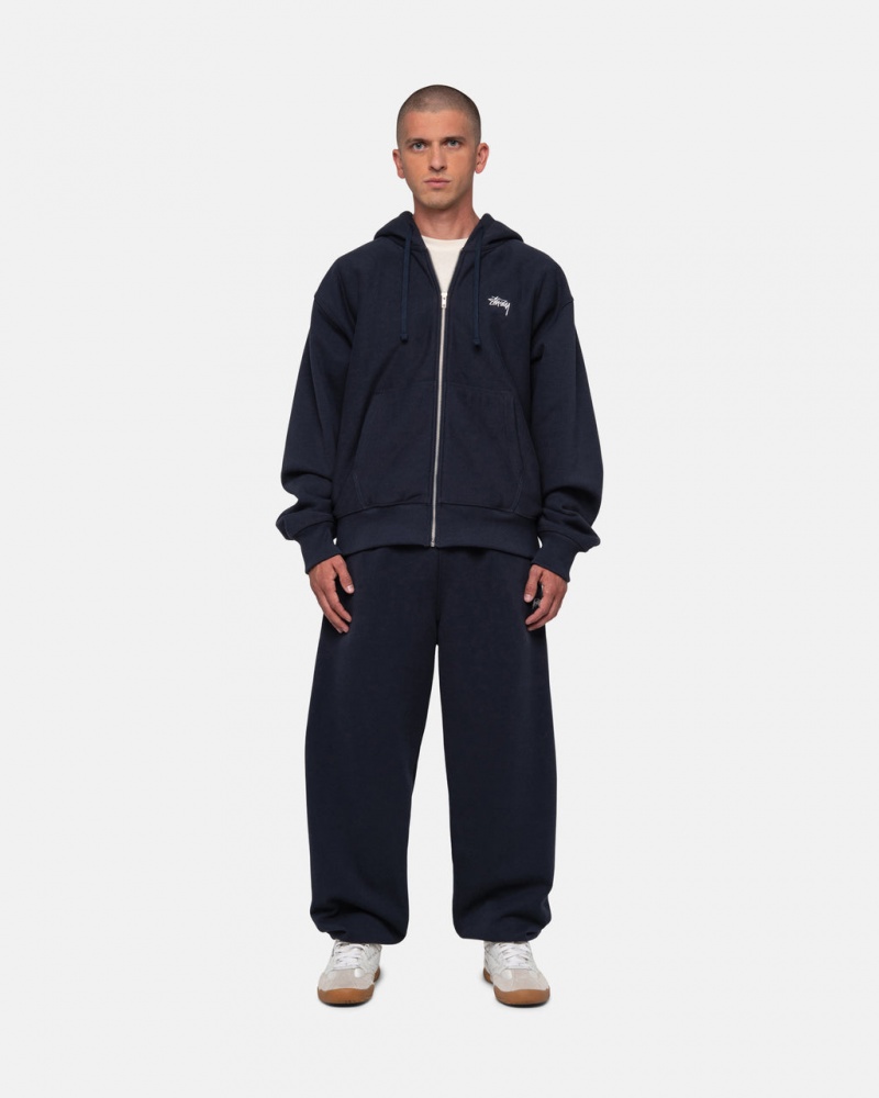 Stussy Stock Logo Sweatpant - Unisex Pants Donkerblauw | UNLND25295