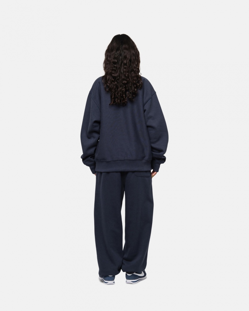 Stussy Stock Logo Sweatpant - Unisex Pants Donkerblauw | UNLND25295