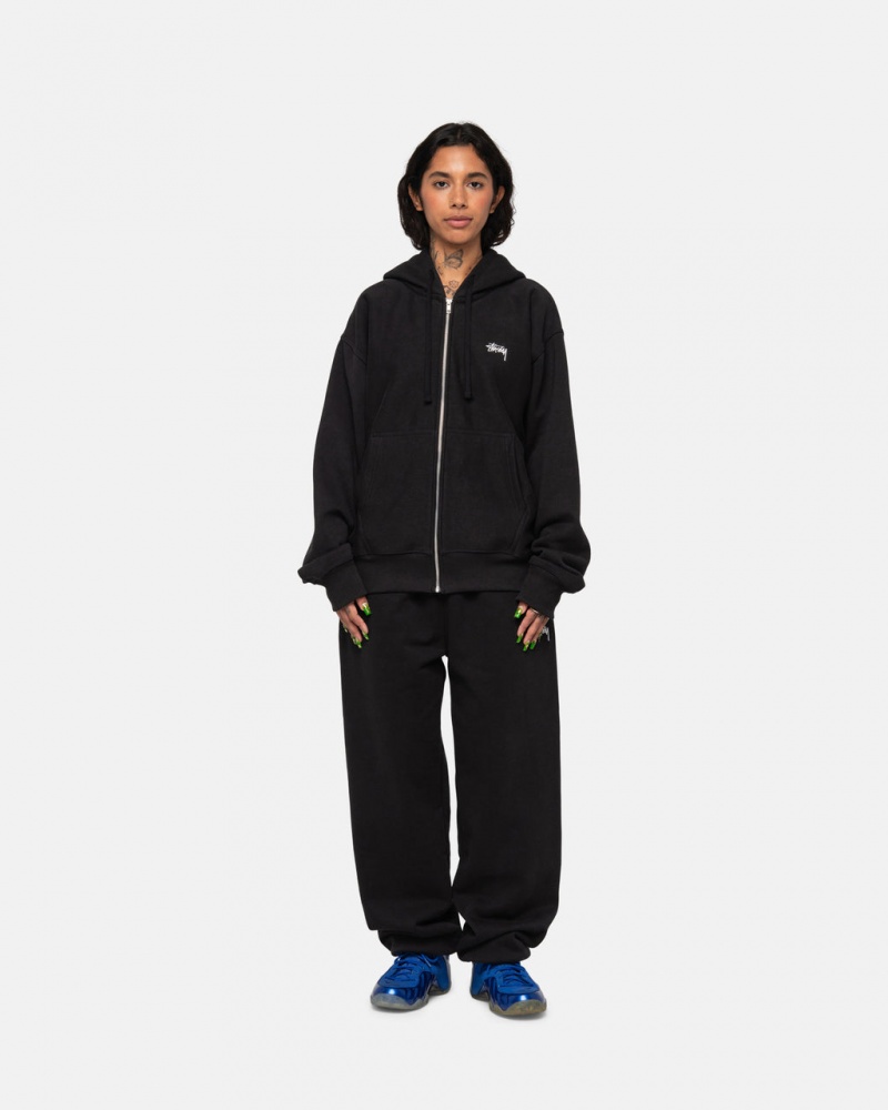 Stussy Stock Logo Sweatpant - Unisex Pants Zwart | FNLUI25879