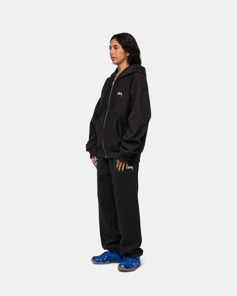 Stussy Stock Logo Sweatpant - Unisex Pants Zwart | FNLUI25879