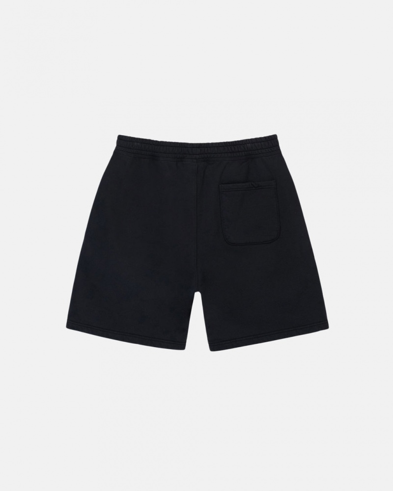 Stussy Stock Logo Sweatshort - Unisex Shorts Trunks Zwart | NLICD96748