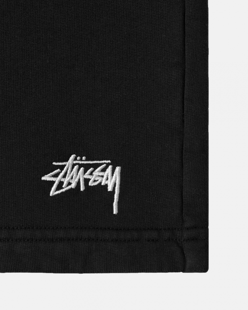 Stussy Stock Logo Sweatshort - Unisex Shorts Trunks Zwart | NLICD96748