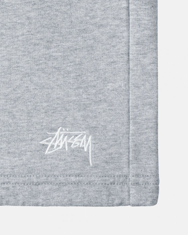 Stussy Stock Logo Sweatshort - Unisex Shorts Trunks Grijs | NLQAV69395