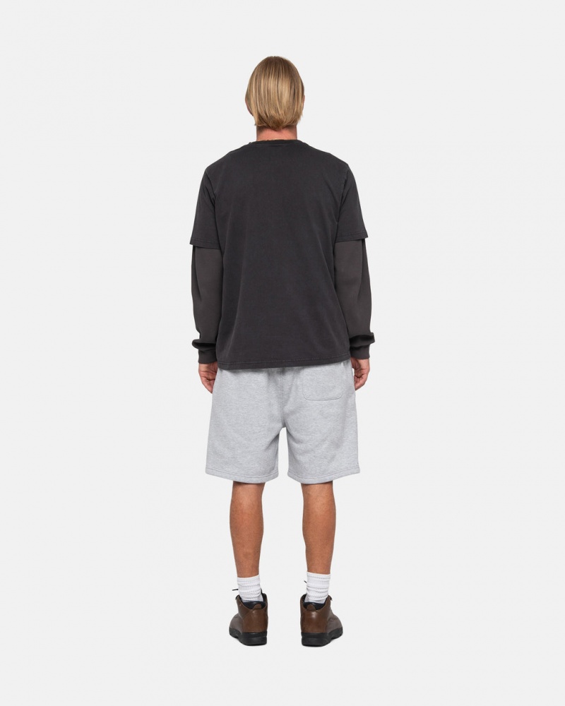 Stussy Stock Logo Sweatshort - Unisex Shorts Trunks Grijs | NLQAV69395