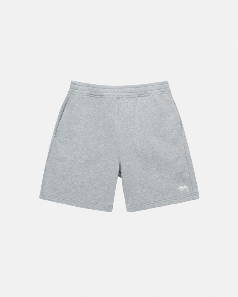 Stussy Stock Logo Sweatshort - Unisex Shorts Trunks Grijs | NLQAV69395