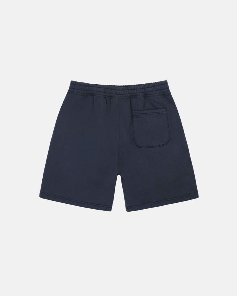 Stussy Stock Logo Sweatshort - Unisex Shorts Trunks Donkerblauw | MNLFT53172