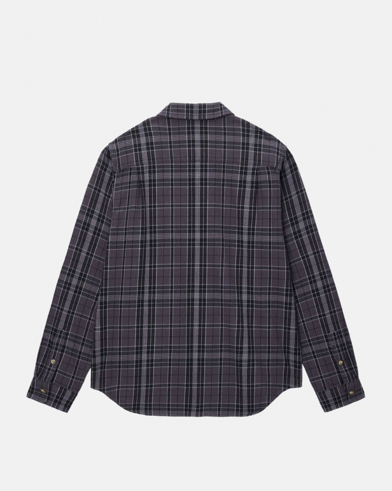 Stussy Stones Plaid Shirt - Unisex Tops Zwart | DNLVO72680