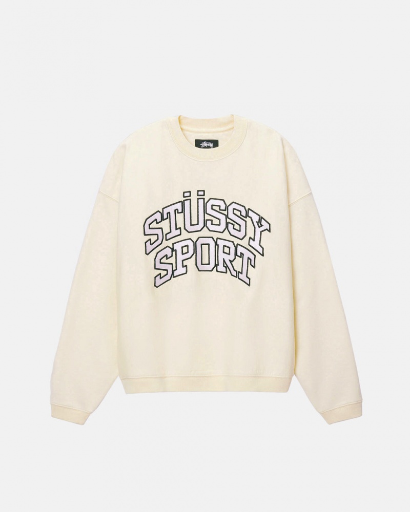 Stussy Stüssy Sport Relaxed Oversized Crew - Unisex Hoodies Sweatshirts Wit | NLCVG44823