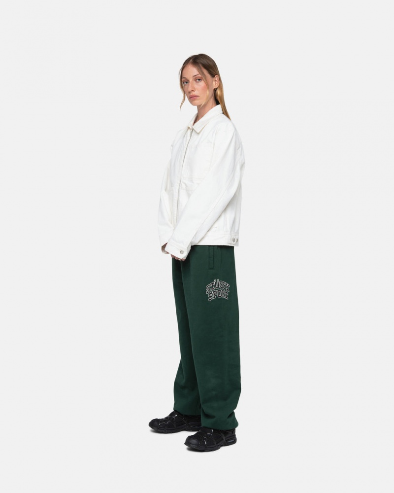 Stussy Stüssy Sport Sweatpant - Unisex Jeans Pants Diepgroen | ANLDF82379